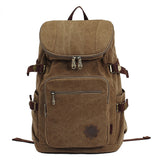 Kaukko Vintage Style Men'S Boys Large Capacity Leisure Canvas Travel Backpack Rucksack Laptop