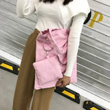 Women'S Fashion Casual Tote Canvas Shoulder Bags&Handbag+Clutch Wallet