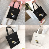 Girls Women Fasion Printing Bag Simple Letter Canvas Bag Shoulder Bag Handbag
