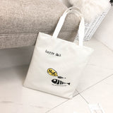 Girls Women Fasion Printing Bag Simple Letter Canvas Bag Shoulder Bag Handbag