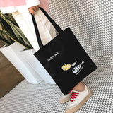 Girls Women Fasion Printing Bag Simple Letter Canvas Bag Shoulder Bag Handbag
