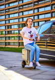 Electric Riding Trolley Travel Suitcase.Luxurious Intelligent Carry On Robot