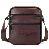 Ograff Small Messenger Bag Men Shoulder Bag Genuine Leather Men Bag Male Crossbody Bags For Men