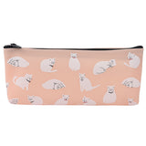 Cats Silicone Gift School Pen Case Cosmetic Makeup Storage Bag Purse