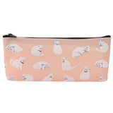 Cats Silicone Gift School Pen Case Cosmetic Makeup Storage Bag Purse