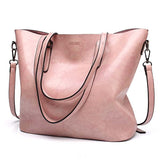 Acelure Women Shoulder Bag Fashion Women Handbags Oil Wax Leather Large Capacity Tote Bag Casual Pu