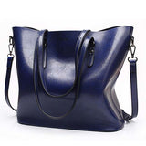 Acelure Women Shoulder Bag Fashion Women Handbags Oil Wax Leather Large Capacity Tote Bag Casual Pu