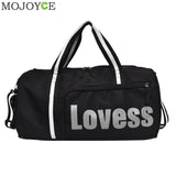 Fashion Unisex Letter Travel Bag Women Training Gym Shoulder Handbag Men Nylon Sports Tote