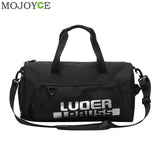 Fashion Unisex Letter Travel Bag Women Training Gym Shoulder Handbag Men Nylon Sports Tote