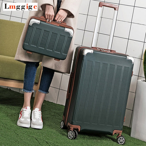 Universal Wheel Suitcase Bag,Strong Zipper Luggage, Abs Shell Case,Aluminum Alloy Rods Travel
