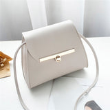 Simple Flap Shoulder Pu Leather Bags Women Girls Pure Color Mini Messenger Chest Bag Cross Body