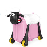 Letrend Cute Cartoon Children Motorcycle Rolling Luggage Trolley Suitcases Wheels Travel Bag