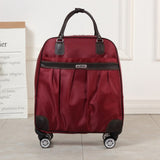 Amletg New Hot Fashion Women'S Brand Caster Casual Solid Color 4 Color Case Rolling Luggage Trolley