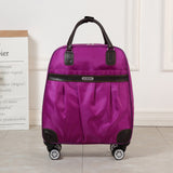 Amletg New Hot Fashion Women'S Brand Caster Casual Solid Color 4 Color Case Rolling Luggage Trolley