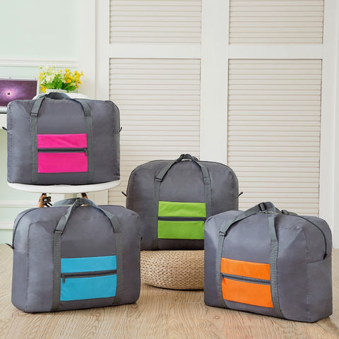 Waterproof Nylon Carry On Baggage Storage Bag Folding Luggage Plane Package
