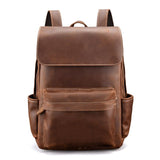 Luxury Vintage Durable Quality Crazy Horse Leather Men Backpack Casual Genuine Leather Men'S Travel