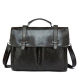 Westal Messenger Bag Men'S Briefcases Document Male Bags Genuine Leather Man Leather Laptop Bags