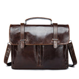 Westal Messenger Bag Men'S Briefcases Document Male Bags Genuine Leather Man Leather Laptop Bags