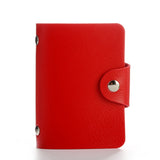 New 24 Slots Fashion Pu Leather Business Card Holder Organizer Hasp Men Women Bank Credit Card