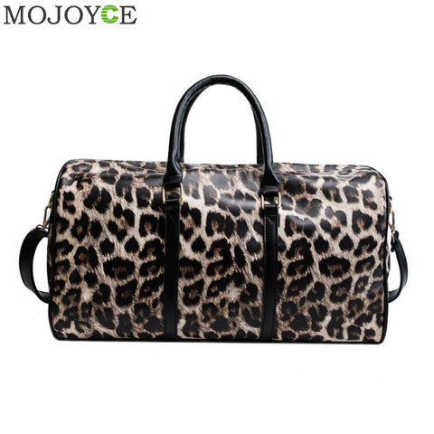 Fashion Women Sling Shoulder Handbag Large Capacity Leopard Crossbody Travel Bags Pu Leather