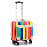 New Pu Universal Wheel Rolling Luggage Women Men Student Trolley Bag Suitcases Business Password
