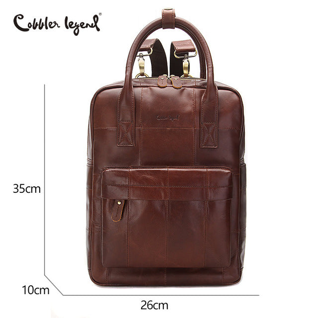 Cobbler Legend Women Male Backpack Genuine Leather Backpack Schoolbag For Girls Shoulder Bag