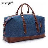 Yyw Canvas Leather Large Capacity Men Travel Bags Carry On Luggage Bags Men  Bags Travellling