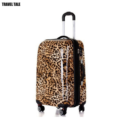 20"24"28 Leopard Print Travel Suitcase Kinder Koffers Trolleys Luggage Set For Women