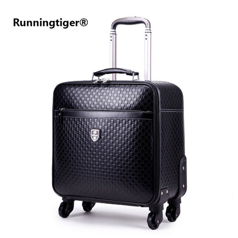 16"20"24" Inch Luggage Suitcase Bag,Waterproof Pu Leather Travel Box With Wheel ,Rolling Trolley