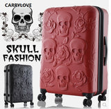 Carrylove High Quality Extra Large Volume Skull 19/25/29 Inch Size  Pc Rolling Luggage Spinner