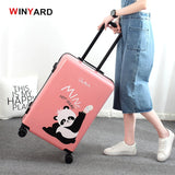 New Arrial!20 Inches Vintage Red Uk Mailbox Lovely Deer Kind Panada Abs+Pc Hardside Travel