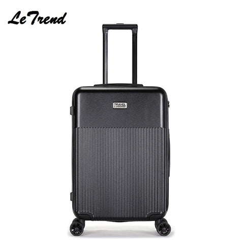 New Fashion 20 24 Inch Abs+Pc Rolling Luggage Zipper Trolley Solid Travel Bag 20' Women Boarding