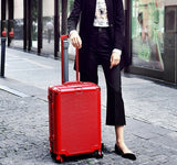 Aluminum Frame+Pc Rolling Luggage Bag,New Travel Suitcase With Wheel,Men Trolley Case,Women