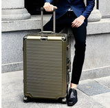 Aluminum Frame+Pc Rolling Luggage Bag,New Travel Suitcase With Wheel,Men Trolley Case,Women