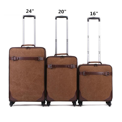 Fashion Luggage Series 16/20/24 Inch Handbag+Rolling Luggage Spinner Brand Travel Suitcase