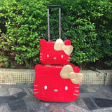 Carrylove Hellokitty Luggage Series 18 Inch Pu Handbag And Rolling Luggage Gifts For Princess