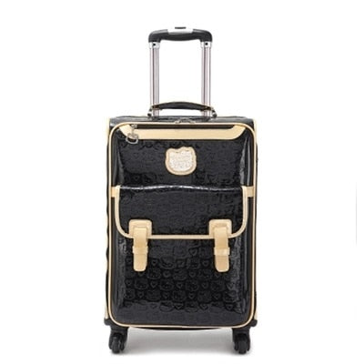 Travel Tale Kt Cute Girl High Quality Pu 16/20/24 Inch Size Rolling Luggage Spinner Brand Travel