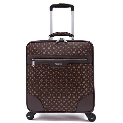 High-End Luxury Pu Rolling Luggage Rotator Men'S Luggage 16"20"22"24" Inch Business Class Travel