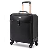 Luxury Retro Men'S And Women'S Travel Luggage Suitcase, Waterproof Pvc Leather Belt Pulley,