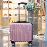 Unisex 2Pcs Carry On Travel Suitcase Women Laptop Luggage Stripe Pattern Small Luggage 18 Inch