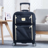 Oxford Trolley Wheeled Suitcase Set Man'S Business Large Travel Bag 20"26" Luggage Unisex Canvas