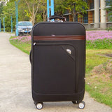 Oxford Trolley Wheeled Suitcase Set Man'S Business Large Travel Bag 20"26" Luggage Unisex Canvas