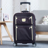 Oxford Trolley Wheeled Suitcase Set Man'S Business Large Travel Bag 20"26" Luggage Unisex Canvas