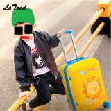 New Lion 19'20' Cute Cartoon Suitcases Wheel Kids Boys And Girls Rolling Luggage Spinner Trolley