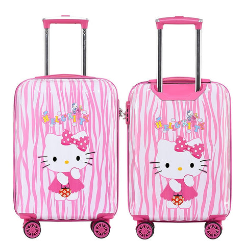 Girls Hello Kitty Trolley Case Children'S Cartoon Travel Suitcase 20" Universal Wheels Trolley