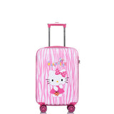 Girls Hello Kitty Trolley Case Children'S Cartoon Travel Suitcase 20" Universal Wheels Trolley