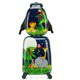 Letrend New Backpack Cartoon Cute Animal Kids Rolling Luggage Set Spinner Children Suitcases