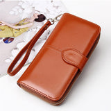 Baellerry Yellow Wallet Women Top Quality Leather Wallet Multifunction Female Purse Long Big