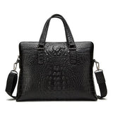 Westal Crocodile Design Men'S Briefcases For Lawyer Genuine Leather Laptop Bag 14 Messenger Bag Men