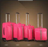 Women 'S Travel Luggage Suitcase Bag Set,Waterproof Pu Leather Box With Wheel ,16"20"22"24" Inch